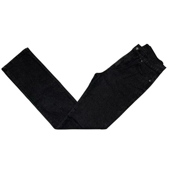 NEW DG2 Diane Gilman Denim Jeans Size 4 Tall Black Stretch Straight Leg NWT - Picture 3 of 7